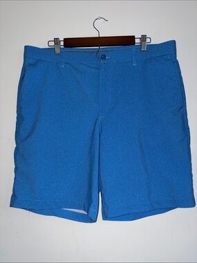 PGA Tour Bright Blue Flat-Front Golf Shorts